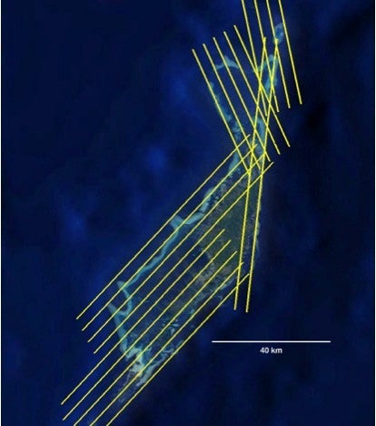 Planned flight lines over Palau