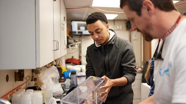 Jihad and Leo on the Atlantic Explorer